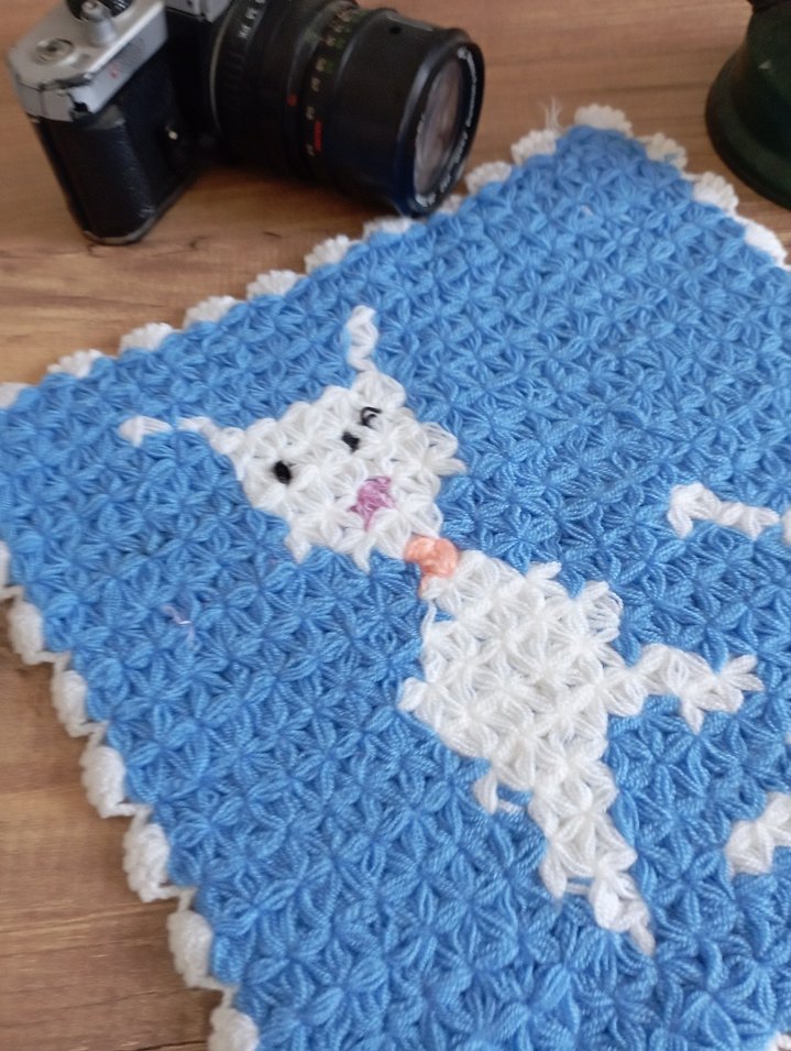 Mavi El Örgüsü Banyo Süngeri - Görsel 2