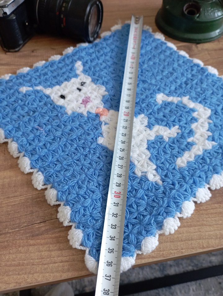 Mavi El Örgüsü Banyo Süngeri - Görsel 4