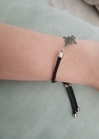 Zincir Detaylı Siyah Gotik Bileklik - Görsel 2