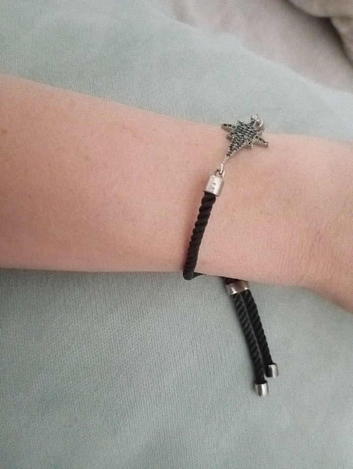 Zincir Detaylı Siyah Gotik Bileklik - Görsel 2