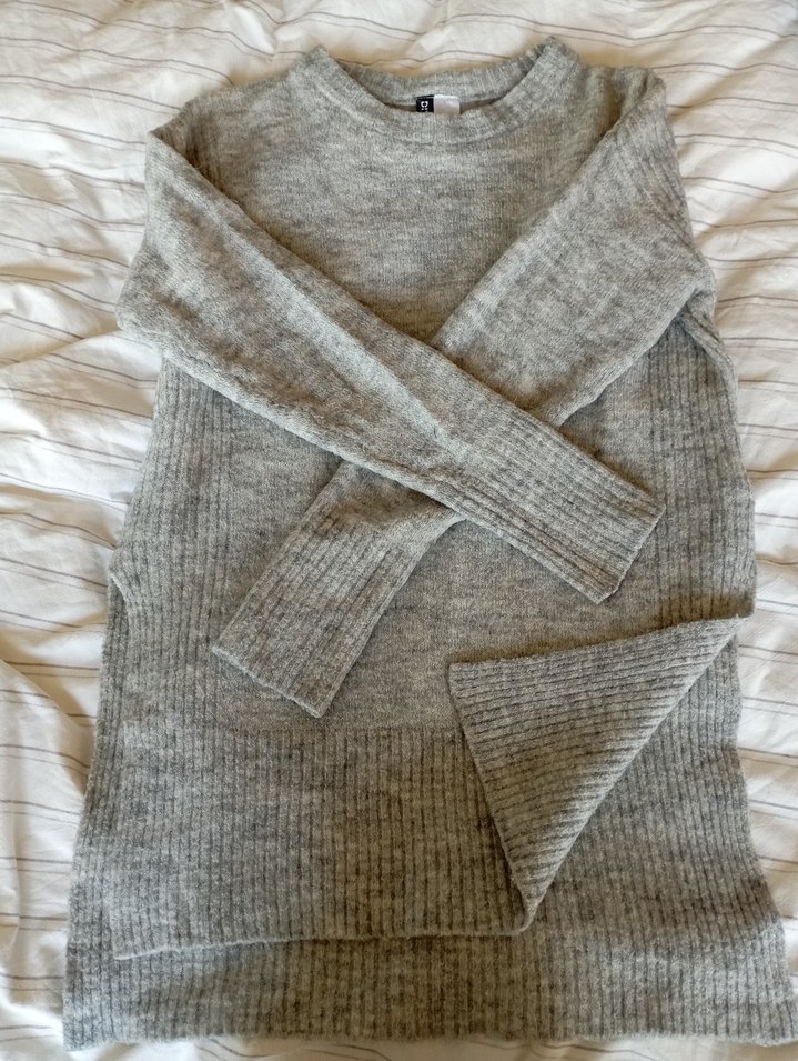 Gri Triko Kadın Kazak - Görsel 2