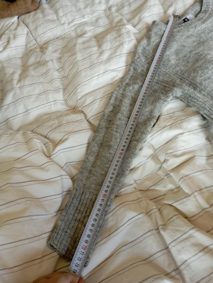 Gri Triko Kadın Kazak - Görsel 4