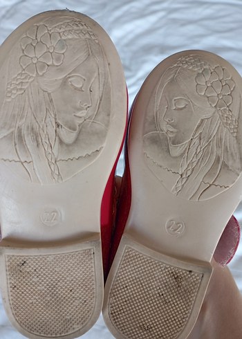 Kız Çocuk Kırmızı Rugan Babet Ayakkabı - Görsel 3