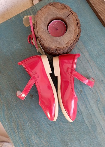 Kız Çocuk Kırmızı Rugan Babet Ayakkabı - Görsel 4