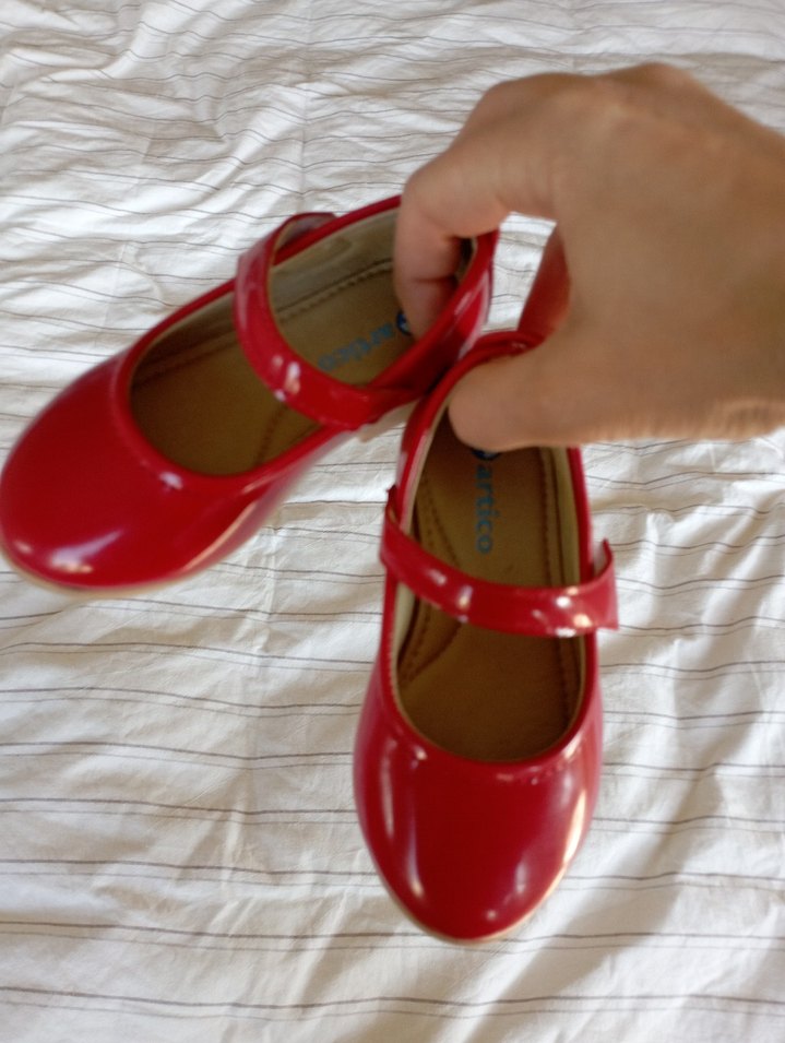 Kız Çocuk Kırmızı Rugan Babet Ayakkabı - Görsel 2