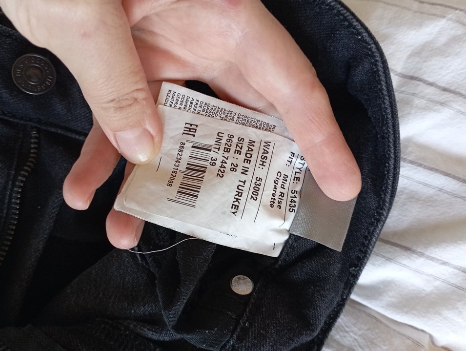 Gri Yırtmaçlı Kadın Denim Pantolon - Görsel 4