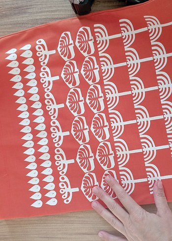 Kırmızı Baskılı Bohem Kadın Çanta - Görsel 3