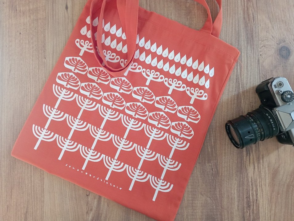 Kırmızı Baskılı Bohem Kadın Çanta - Görsel 4