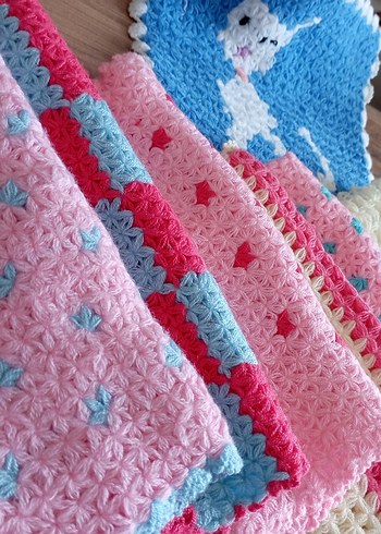 Renkli Örgü Banyo Süngeri Seti - Görsel 6