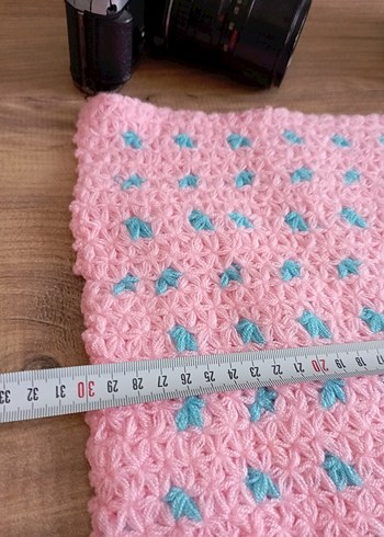 Renkli Örgü Banyo Süngeri Seti - Görsel 12