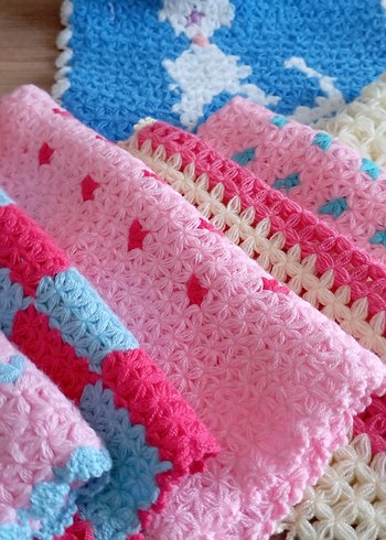 Renkli Örgü Banyo Süngeri Seti - Görsel 3