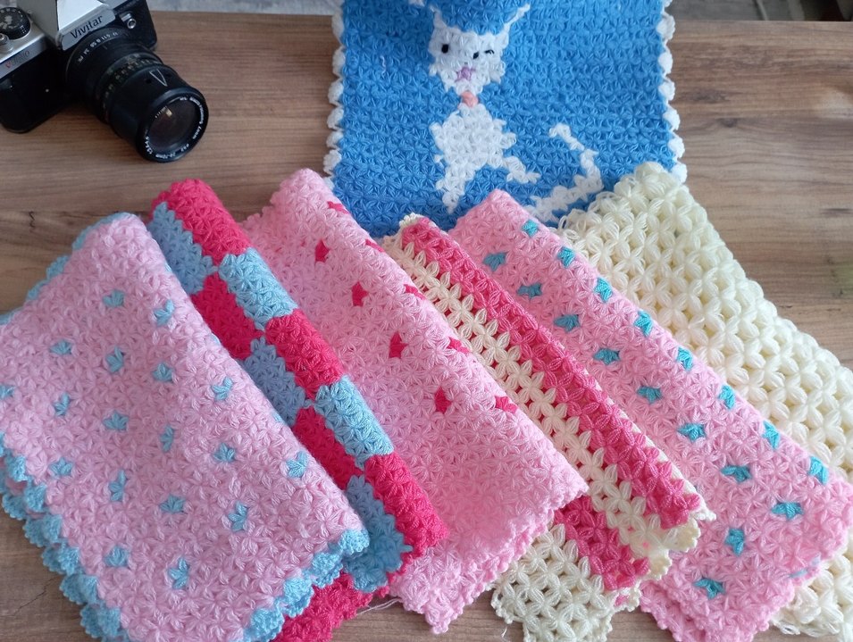 Renkli Örgü Banyo Süngeri Seti - Görsel 4