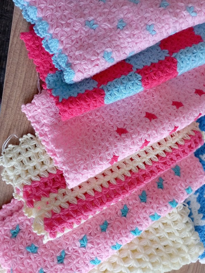 Renkli Örgü Banyo Süngeri Seti - Görsel 2