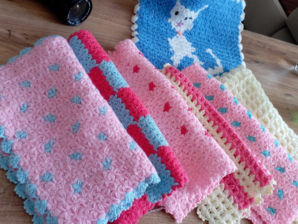 Renkli Örgü Banyo Süngeri Seti - Görsel 5