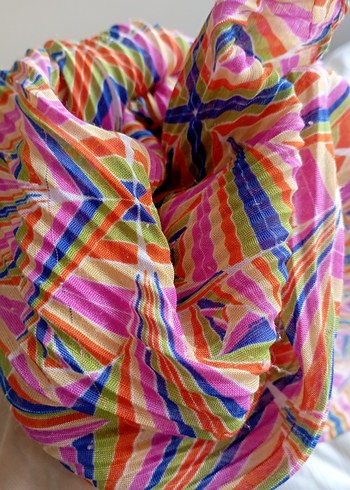 Renkli Pilili Kadın Fular - Görsel 14