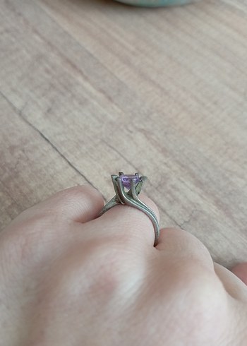 Bohem Zincir Detaylı mor taşlı Yüzük - Görsel 8