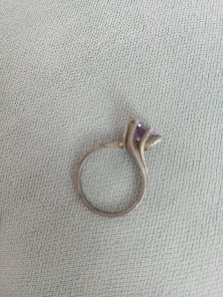 Bohem Zincir Detaylı mor taşlı Yüzük - Görsel 4