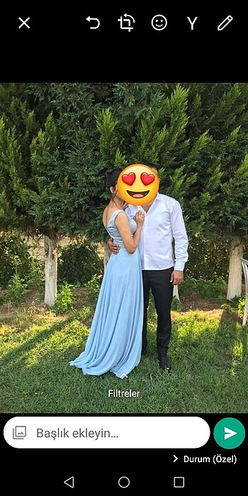 Diğer Mavi uzun elbise