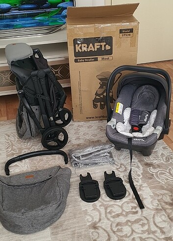 Diğer Beden gri Renk Kraft Travel Sistem Bebek Arabası Seti