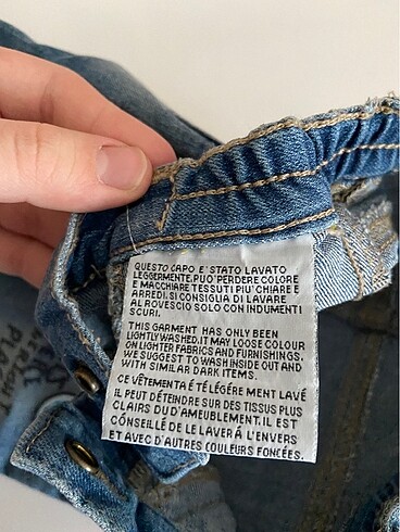 6-9 Ay Beden Baskılı kot pantolon erkek bebek