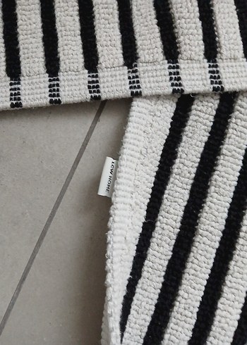 Gri Çizgili Banyo Paspası Seti - Görsel 2