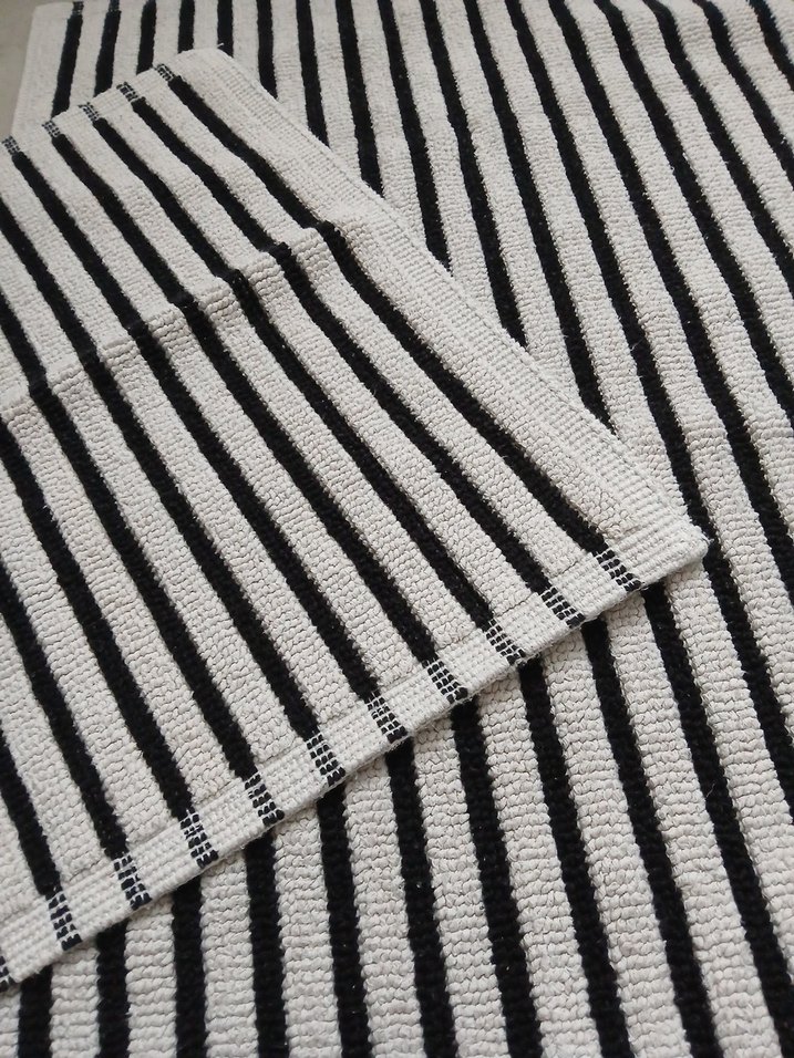 Gri Çizgili Banyo Paspası Seti - Görsel 3