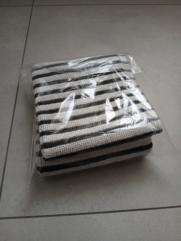 Gri Çizgili Banyo Paspası Seti - Görsel 4