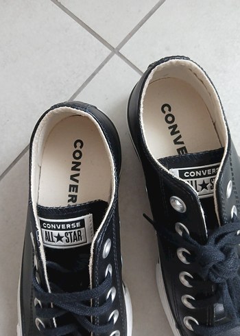 Converse Platform Siyah Deri - Görsel 6