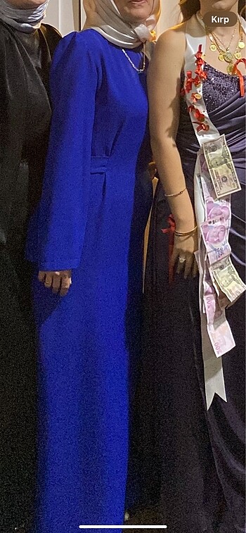 Armine MAVİ SADE ŞIK ELBİSE