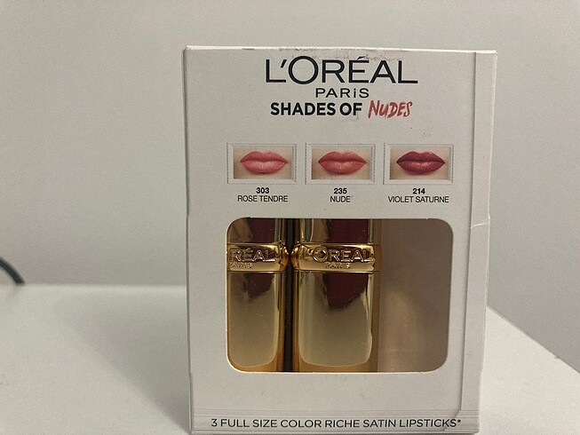 Beden pembe Renk loreal shades of nudes ruj seti