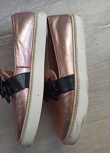 39 Beden altın Renk Loafer Ayakkabı