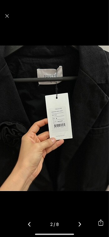 Diğer Touche prive antrasit denim ceket