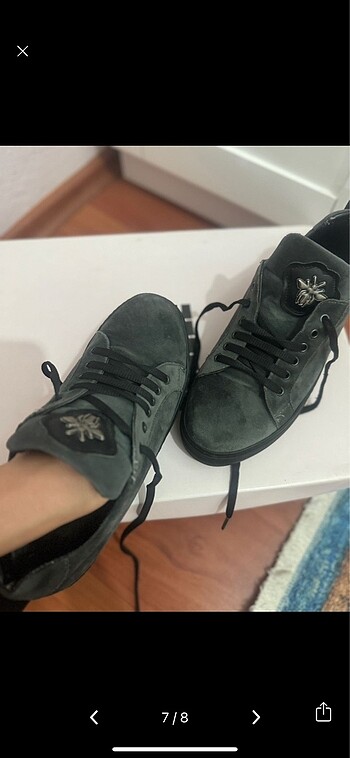 Elle süet deri ayakkabı - Görsel 7