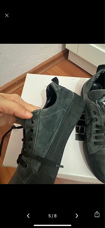 Elle süet deri ayakkabı - Görsel 5