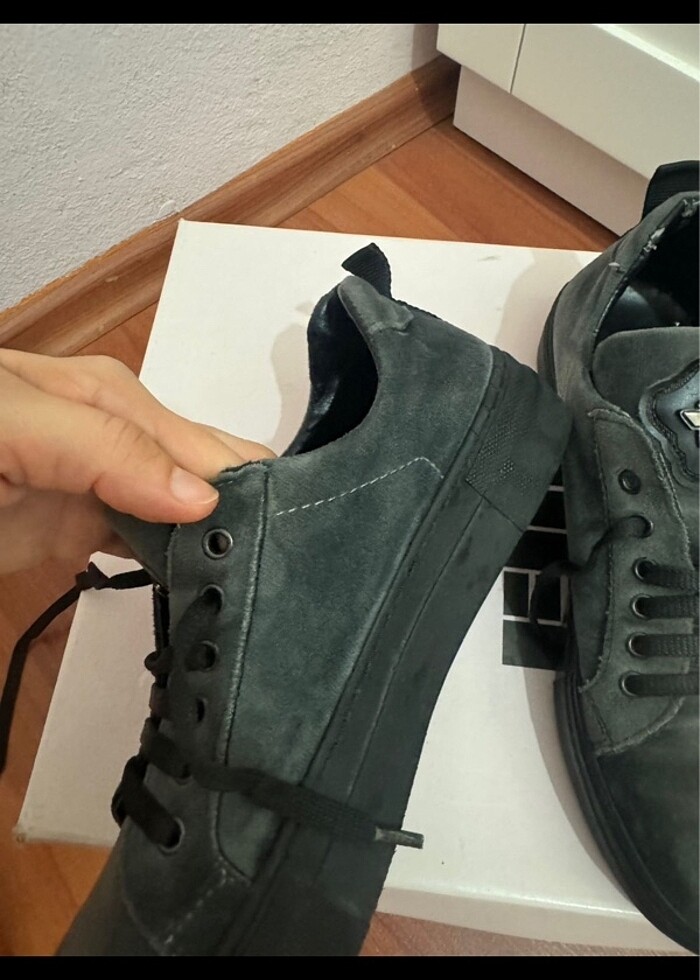 Elle süet deri ayakkabı - Görsel 5