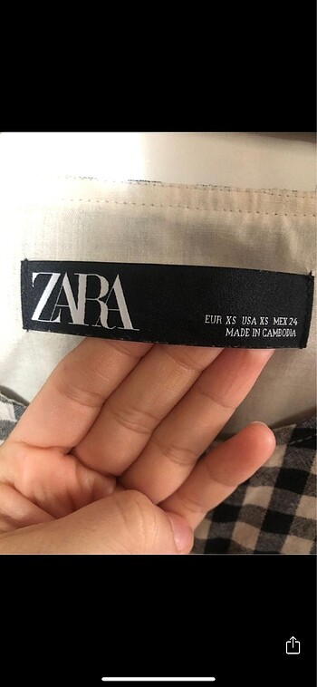 Zara Zara ekoseli astarlı ceket