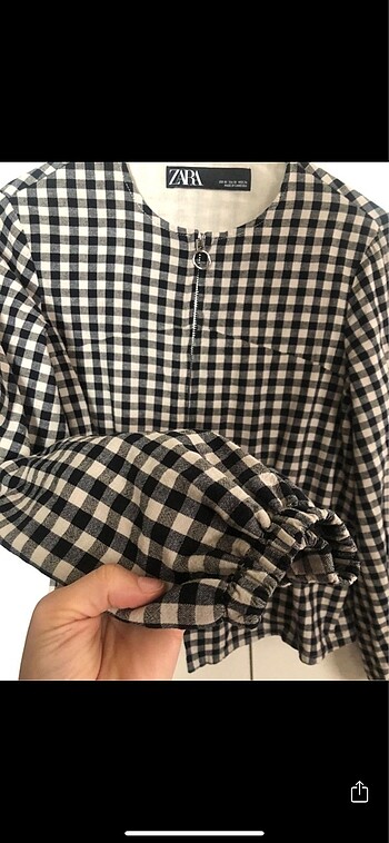 xs Beden Zara ekoseli astarlı ceket
