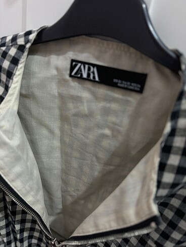 Zara ekoseli astarlı ceket - Görsel 9