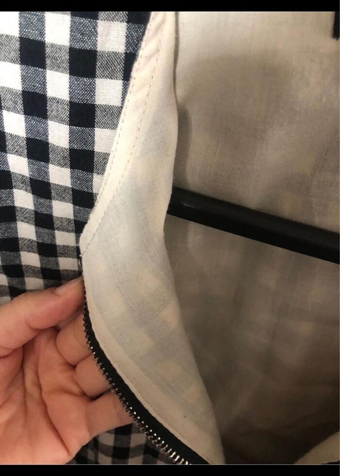 Zara ekoseli astarlı ceket - Görsel 5