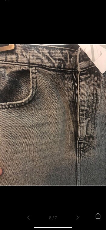 Zara denim etek - Görsel 6