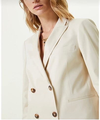Network Network taş rengi kruvaze blazer ceket