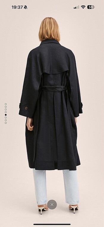 Mango 0 keten trençkot - Görsel 5