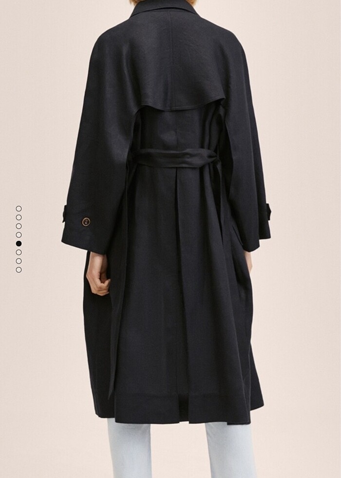 Mango 0 keten trençkot - Görsel 5