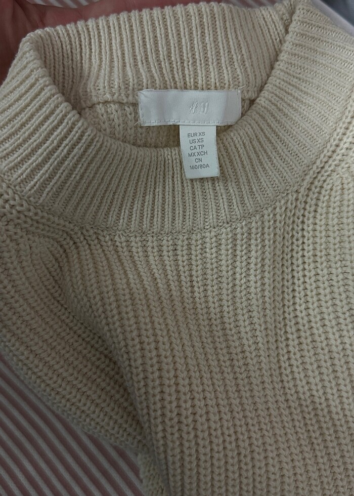 H&M triko uzun süveter - Görsel 5