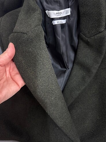 Mango yünlü kruvaze kaban - Görsel 5