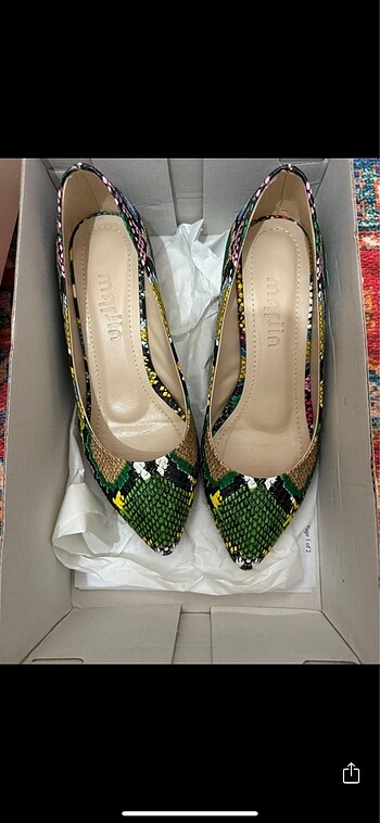 Marjin kısa topuklu ayakkabı - Görsel 2