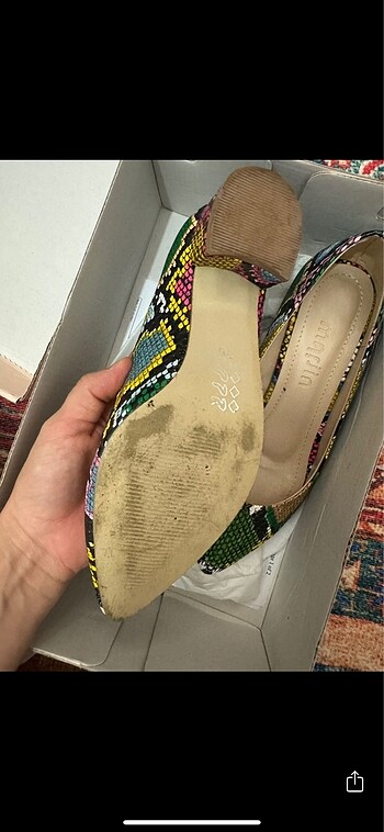 Marjin kısa topuklu ayakkabı - Görsel 6