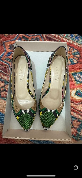 Marjin kısa topuklu ayakkabı - Görsel 5