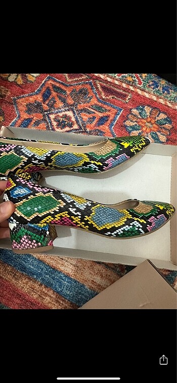 Marjin kısa topuklu ayakkabı - Görsel 7