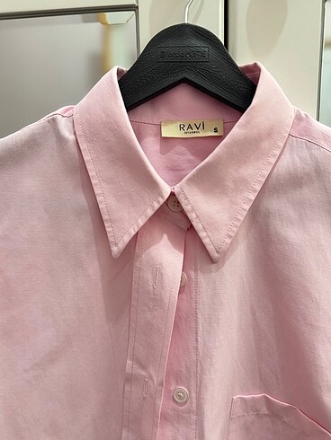 s Beden Pamuklu pembe gömlek